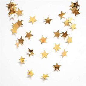 img 3 attached to 🌟 Decor365 Gold Star Moon Garland Hanging Streamers Banner Backdrop – Perfect for Twinkle Little Star Party Decoration, First Birthday, Baby Shower, Wedding, Kids Room, Nursery, Ramadan EID, Graduation Decor
