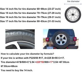 img 3 attached to 👻 Skull Wheel Covers for RV Camper Travel Boat Trailer - 14" Spare Tire Cover, Fits Tire Diameter 23"-27", Universal for All Cars