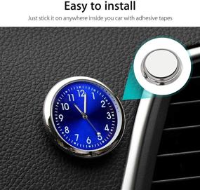 img 1 attached to 🕒 EEEKit Car Clock - Luminous Quartz Analog Watch | Universal Stick-On Mini Clock for Car, Boat, Bike & Home (Blue)