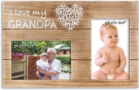 img 4 attached to VILIGHT Grandpa Christmas Gifts from Grandchildren - 🎁 Pregnancy Announcement Picture Frame - Holds 2 4x6 Photos