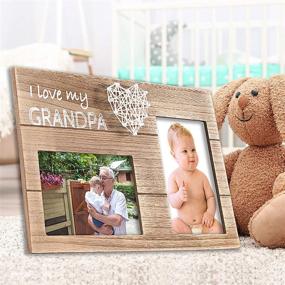 img 3 attached to VILIGHT Grandpa Christmas Gifts from Grandchildren - 🎁 Pregnancy Announcement Picture Frame - Holds 2 4x6 Photos