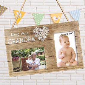 img 2 attached to VILIGHT Grandpa Christmas Gifts from Grandchildren - 🎁 Pregnancy Announcement Picture Frame - Holds 2 4x6 Photos