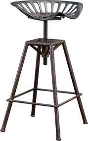 img 4 attached to 🪑 Chapman Saddle Barstool by Christopher Knight Home - Sleek Black Brush Copper Design