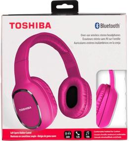 img 1 attached to 🎧 Toshiba RZE-BT160H(P) Over The Ear Bluetooth Headphones - Wireless Headphones with Microphone, Long Battery Life of 10 Hours Talk Time & Music Playback, 30FT Operating Range