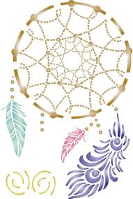 img 4 attached to Dreamcatcher Stencil, 5 x 7.5 inch (S) - Decorative Wall Stencils for Painting Template, Ideal for Dream Catcher Design