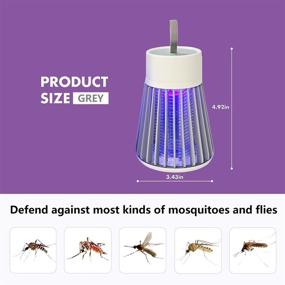 img 2 attached to Powerful Bug Zapper Indoor Electric Mosquito Traps: Effective Fly Killer and Bug Light with Hanging Loop - Portable for Indoor & Outdoor Use in Backyard, Patio, and Camping