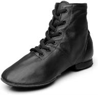 msmax lace-up jazz boots - split sole black dance sneakers for women logo