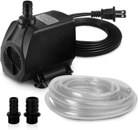 img 4 attached to 💧 PULACO 1100GPH Submersible Water Pump with 10 ft Power Cord and 6.5 ft Tubing - Ideal for Pond, Fountain, Aquariums, Fish Tank, Hydroponics - 4200L/H 80W