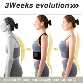 img 3 attached to 🌟 Adjustable Upper and Middle Back Brace for Improved Posture and Pain Relief - Breathable Back Posture Corrector for Women & Men, with Support (X-Large, 39-46 Inch)