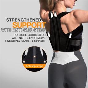 img 1 attached to 🌟 Adjustable Upper and Middle Back Brace for Improved Posture and Pain Relief - Breathable Back Posture Corrector for Women & Men, with Support (X-Large, 39-46 Inch)