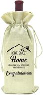 🏡 housewarming gifts: the perfect first new home house homeowner gift for men, women, mom, dad, daughter, son, friends, coworkers! celebrate sweet home, new home, new adventure, and create new memories with our wine bag. логотип