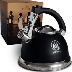 img 4 attached to ☕️ BARVIVO Premium Whistling Tea Kettle - Fast Hot Water Preparation for Coffee or Tea - 3 Quart Stainless Steel Water Boiler for All Stovetop Types