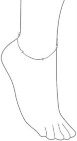 img 2 attached to Стильный и изящный жгут на щиколотку "Змейка" - Серебро 925, Италия, длина 9 дюймов - идеально подходит для женщин и подростков