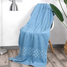 img 2 attached to DIAOJIA 6 Piece Bath Towel Set: Blue, Soft, 100% Cotton, Anti-Odor, Highly Absorbent and Quick-Drying Towels for Bathroom - Includes 2 Bath Towels, 2 Washcloths, and 2 Hand Towels