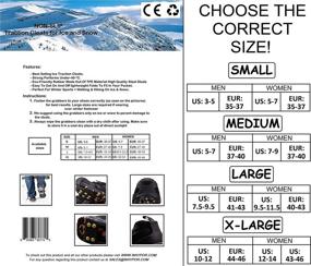 img 2 attached to WAYPOR Ice Grips: Slip-On Traction Cleats with 10 ❄️ Steel Studs for Ice/Snow - Durable & Stretchable, Extra Studs Included