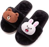 slippers fluffy outdoor rainbow numeric_1_point_5 boys' shoes and slippers logo