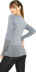 img 1 attached to 🏃 Women's Dry Fit Running T-Shirts with Thumbholes - Long Sleeve Compression Thermal Workout Tops