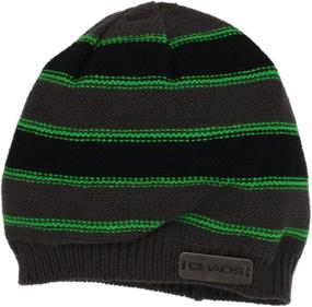 img 1 attached to Junior Boys' Green Marlowe Chaos Beanie - Optimized Search-friendly Accessories