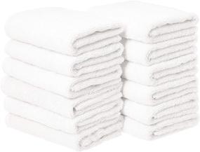 img 4 attached to 🏆 Premium Quality Amazon Basics Cotton Hand Towels, White - 12-Pack: Perfect Addition to Your Home Essentials
