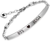 🎁 bts bangtan boys love yourself chain bracelet: the perfect gift for bts fans and army! logo