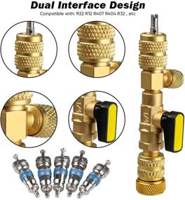 img 2 attached to 🔧 Garberiel Valve Core Remover Installer Tool: SAE 1/4 & 5/16 Ports for R22 R12 R407 R410 R404 R32 R600 A/C - Includes 5 Valve Cores with Teflon Seal