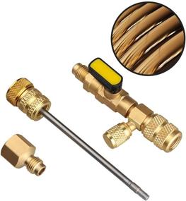 img 1 attached to 🔧 Garberiel Valve Core Remover Installer Tool: SAE 1/4 & 5/16 Ports for R22 R12 R407 R410 R404 R32 R600 A/C - Includes 5 Valve Cores with Teflon Seal