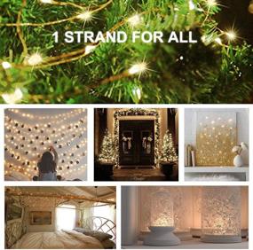 img 2 attached to 🌟 100 LED 50 Photo Clips Fairy String Lights Holder 33FT Starry Copper Lights USB Powered with Switch - Perfect for Hanging Pictures, Cards, Memos - Bedroom, Wedding, Dorm, Christmas Decor - Warm White