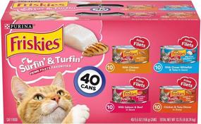 img 4 attached to 🐱 Purina Friskies Wet Cat Food Variety Pack - Surfin' & Turfin' Prime Filets Favorites: A Selection of (40) 5.5 oz. Cans