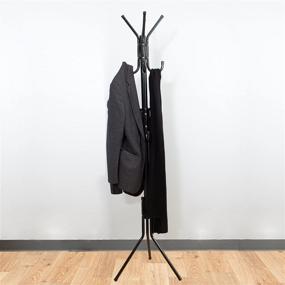 img 3 attached to Multi-purpose Black Metal Coat Rack with 11 Hooks 🧥 for Jackets, Hats, Purses, Scarves, and Umbrellas - Mind Reader COATRACK11