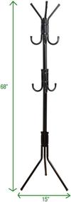 img 2 attached to Multi-purpose Black Metal Coat Rack with 11 Hooks 🧥 for Jackets, Hats, Purses, Scarves, and Umbrellas - Mind Reader COATRACK11