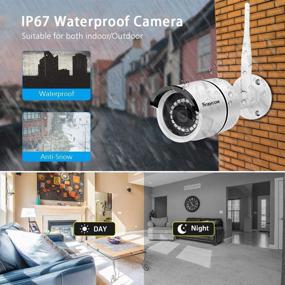 img 2 attached to 📷 Rraycom Беспроводная система видеонаблюдения безопасности 4CH - 1080P H.265 NVR с 1TB HDD и 4x1080P HD IP-камерами - водонепроницаемая, ночное видение, удаленный просмотр, подключение и воспроизведение.
