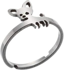 img 1 attached to 💍 Jude Jewelers Stainless Steel Adjustable Animal Plants Star Moon Wedding Engagement Promise Statement Anniversary Ring with Adjustable Size