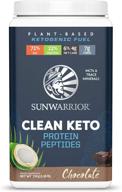 🌞 powerful sunwarrior clean keto vegan protein powder with mct oil: essential vitamins & plant-based protein peptides - chocolate, 720 g logo