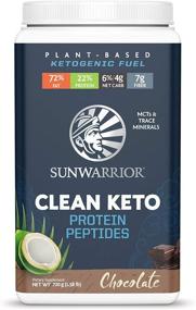 img 4 attached to 🌞 Powerful Sunwarrior Clean Keto Vegan Protein Powder with MCT Oil: Essential Vitamins & Plant-Based Protein Peptides - Chocolate, 720 g