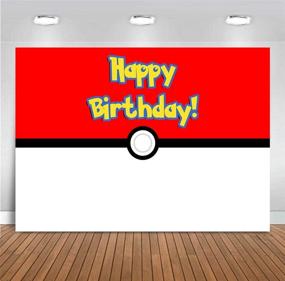 img 2 attached to 🎉 Kids Happy Birthday Party Vinyl Game Boy Photography Backdrop - Red & White Ball Photo Background for Children Photo Booth Studio Props 5x3ft - Magic Pet Baby Shower Decorations Cake Table Banner Supplies