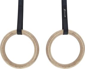 img 3 attached to ProsourceFit Wooden Gym Rings with Straps: Perfect for Home or Gym Total Body Conditioning