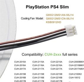 img 2 attached to YEECHUN Replacement Internal Cooling Fan KSB0912HD for Sony Playstation PS4 Slim CUH-2015A CUH-2016A CUH-2017A CUH-20xx CUH-21xx CUH-22xx Series - Includes Screwdrivers T8+T10, Thermal Paste, and Spatula for Easy Installation