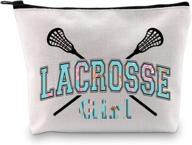 pofull girls lacrosse player gift - lacrosse coach cosmetics bag for player, goalie, and team - lax gift (lacrosse girl bag) with improved seo logo