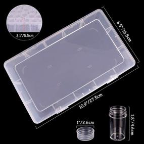 img 3 attached to 🔶 HOHOTIME 60 Grids Diamond Painting Boxes: Acrylic Organizer for Diamond Embroidery Accessories & DIY Art Craft Storage with Label Stickers