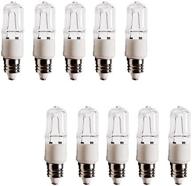 🔆 etoplighting e11-120v-75w-10p: 75w 120v t4 jd type clear halogen mini-candelabra bulbs - pack of 10 логотип