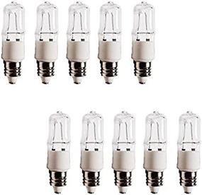 img 1 attached to 🔆 ETOPLIGHTING E11-120V-75W-10P: 75W 120V T4 JD Type Clear Halogen Mini-Candelabra Bulbs - Pack of 10