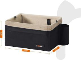 img 2 attached to 🐶 FEANDREA Dog Car Seat: Secure Pet Booster for Small Dogs up to 26 lb, Adjustable Straps, Washable Fleece Liner, 4 Pockets, Front and Back Seats