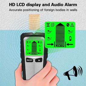 img 2 attached to 🔍 Advanced Stud Finder: Electronic Wall Scanner Detector with Digital LCD Display and Sound Warning for Locating Studs, Wood, Metal, and AC Wire