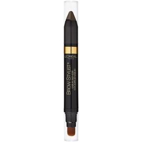 img 4 attached to 🖍 L'Oreal Paris Brow Stylist Kabuki Blender Brow Crayon, Brunette Shade, 0.05 oz.