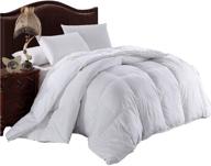 royal hotel hypoallergenic down comforter - light and buffy, 100% cotton shell, full/queen size, medium warmth, duvet insert logo