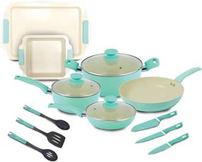 img 2 attached to 🍳 IKO 15-pc. Crema Collection Cookware Set: Premium Quality and Versatility for All Your Cooking Needs