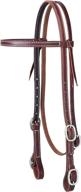 weaver leather browband headstall for working tack with buckle bit ends, 5/8 logo