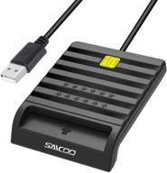 🖥️ saicoo cac smart card reader, dod military usb common access, compatible with mac os and windows (black) logo