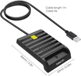 img 2 attached to 🖥️ Saicoo CAC Smart Card Reader, DOD Military USB Common Access, Compatible with Mac OS and Windows (Black)