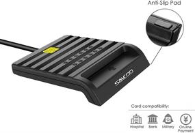 img 3 attached to 🖥️ Saicoo CAC Smart Card Reader, DOD Military USB Common Access, Compatible with Mac OS and Windows (Black)